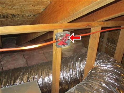 can junction box be under plywood attic|attic junction box not covered.